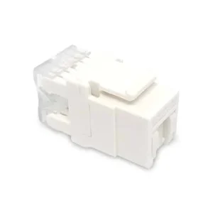 evi network cat6a utp keystone jack, white